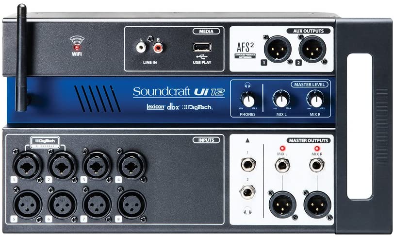 SOUNDCRAFT Ui-12 وحدة مزج صوت 12 قناة بجهاز تحكم عن بعد