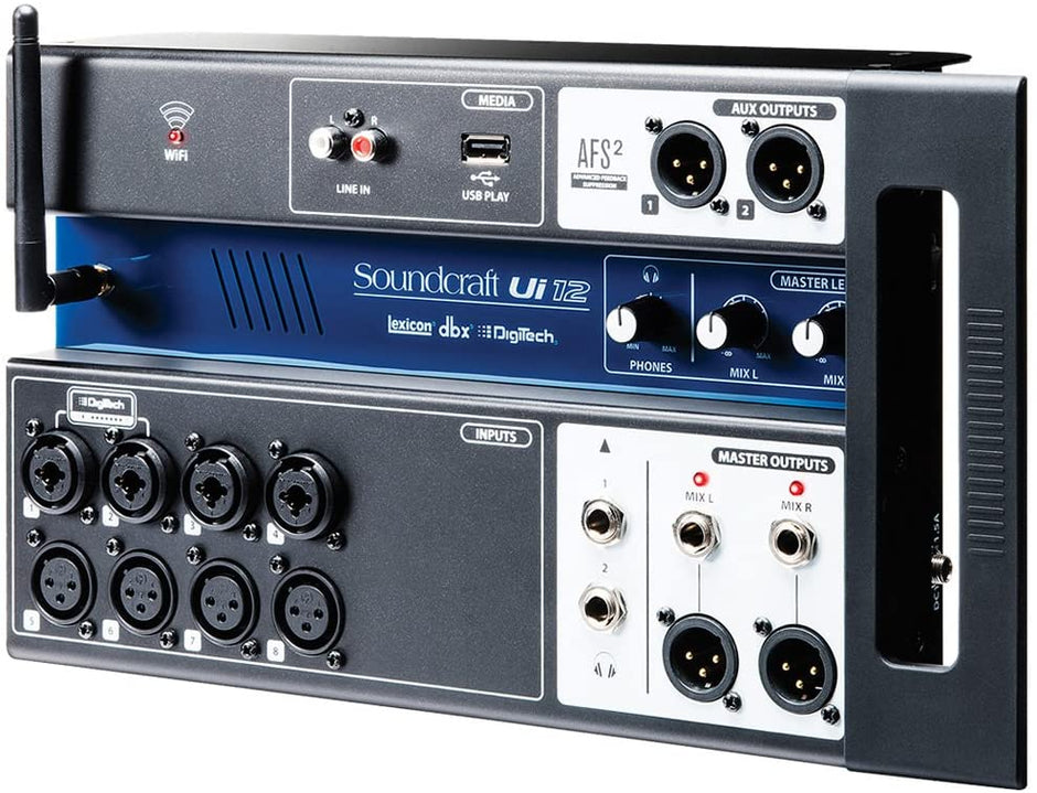 SOUNDCRAFT Ui-12 وحدة مزج صوت 12 قناة بجهاز تحكم عن بعد