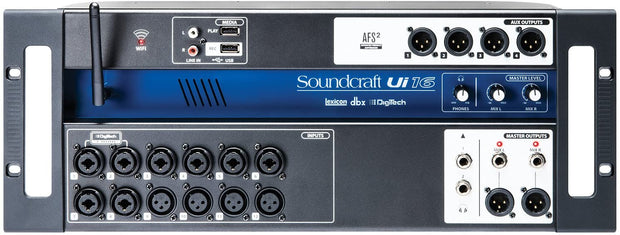 Soundcraft Ui-16
وحدة مزج صوت 16 قناة بجهاز تحكم عن بعد
