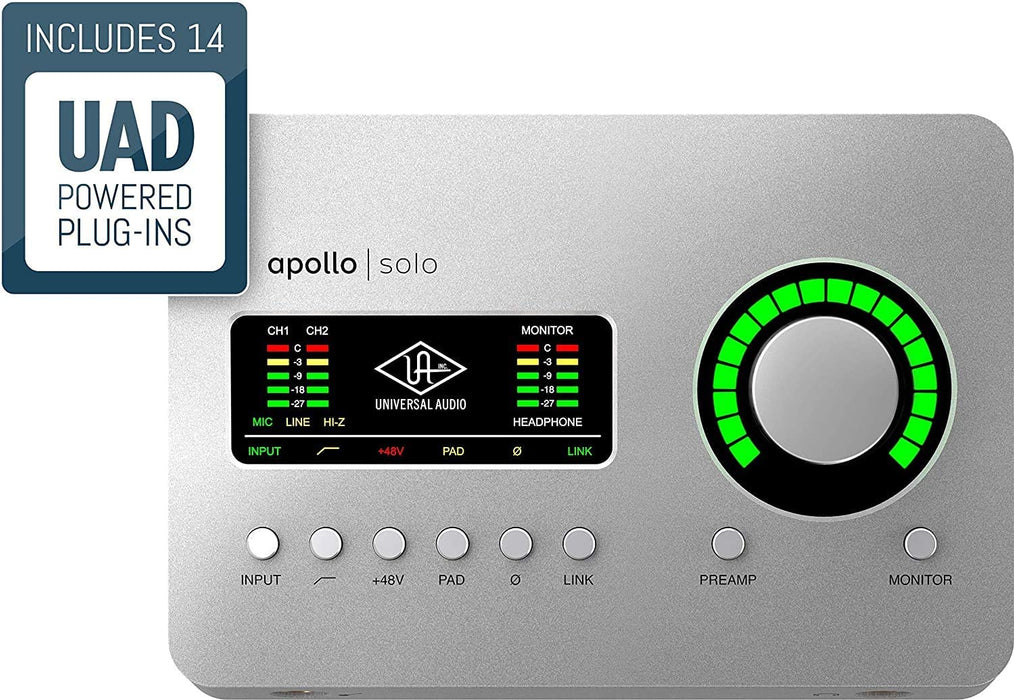 UNIVERSAL AUDIO Apollo Solo Heritage Edition (Desktop/Mac/Win/TB3) واجهة صوت