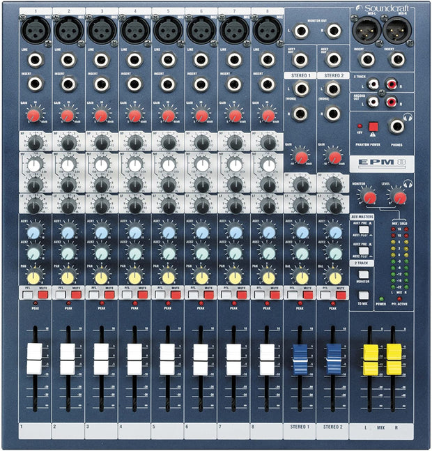 SOUNDCRAFT EPM8 جهاز مزج صوت 8 قناة عالي الأداء